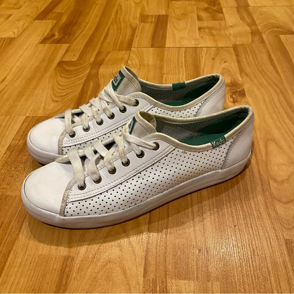 Keds white perforated leather lace up sneakers Size 6.5 - Picture 7 of 7